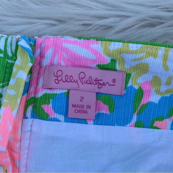 Lilly Pulitzer floral hibiscus skirt skort 2 - Picture 5 of 5